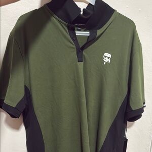 Ninja Green and Black Polo Shirt with Athletic Design